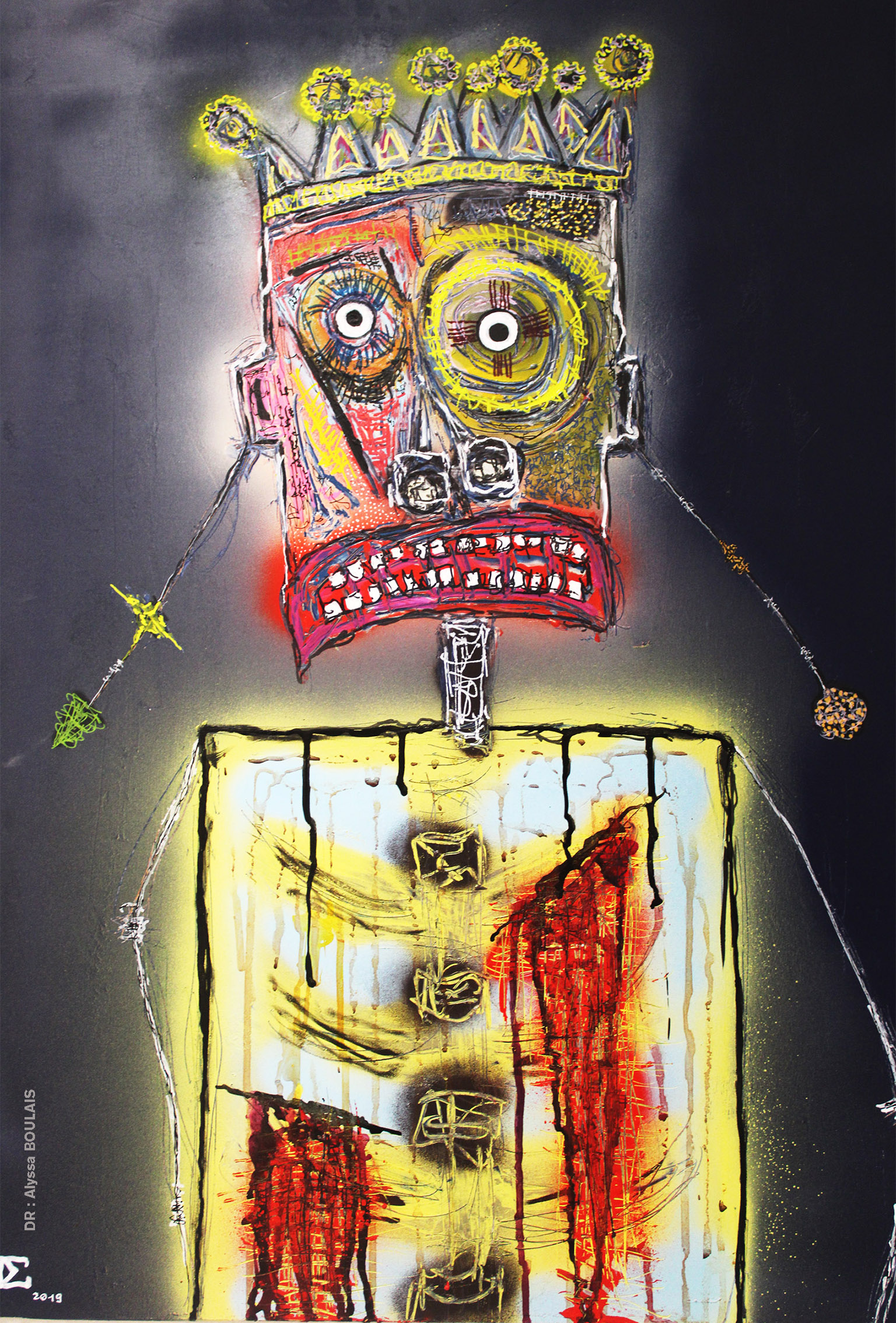 Oeuvre de Pierre SOUFFLET, art brut, peintre amiénois