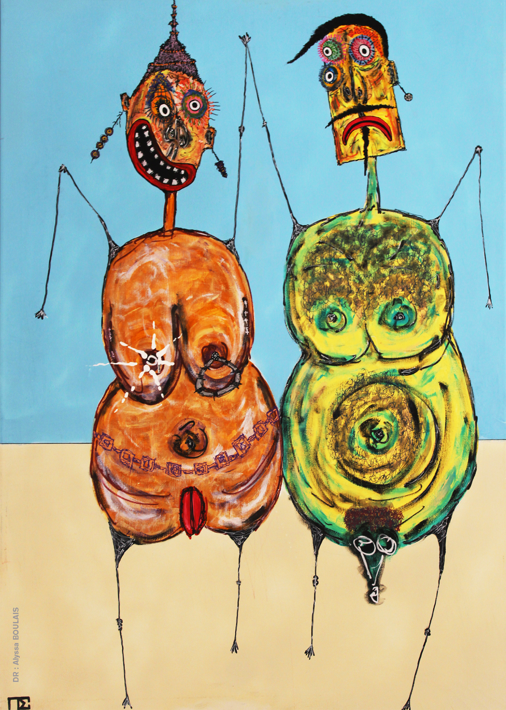 Oeuvre de Pierre SOUFFLET, art brut, peintre amiénois